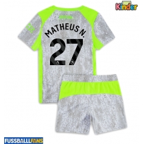 Manchester City Matheus Nunes #27 3rd trikot Kinder 2025-26 Kurzarm (+ Kurze Hosen)